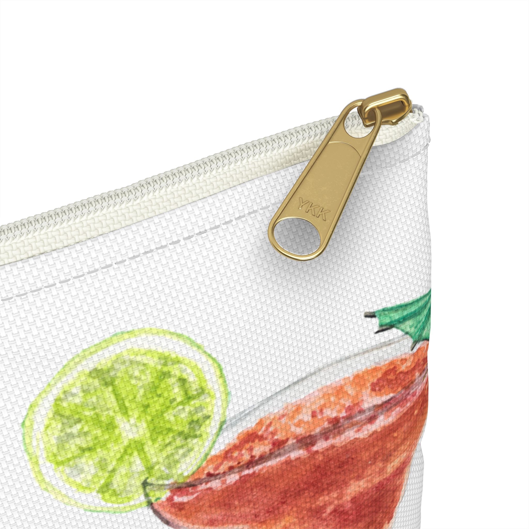 Rainbow Cocktails Zipper Pouch — Cocktails and Mixed Drinks Rainbow Pencil Bag or Make Up Bag