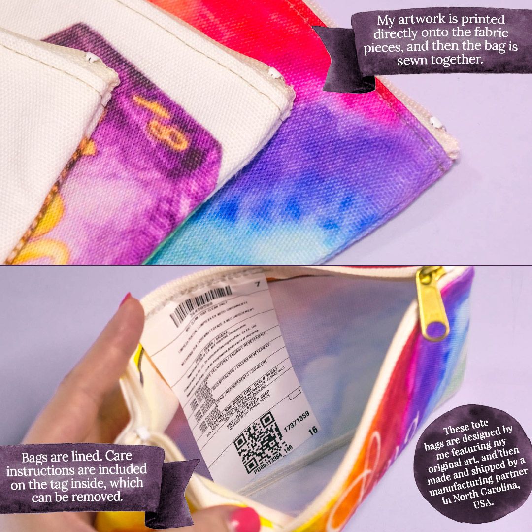 Get Lit Zipper Pouch — Book Pun Pencil or Cosmetic Bag