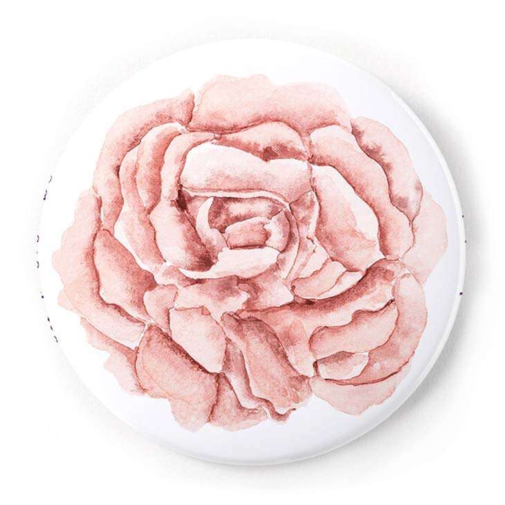 Crown Peony 2 Inch Pin-Back Button — Flower Pin Flair | Pin-Back ...