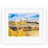 Autumn Mountains Watercolor Fine Art Giclee Print — 5x7, 8x10, or 11x14 Mountain Landscape Painting