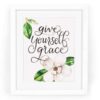Give Yourself Grace Watercolor Fine Art Giclee Print — 5x7, 8x10, or 11x14 Uplifting Wall Art