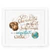 Chocolate is Perfect Watercolor Fine Art Giclee Print — 5x7, 8x10, or 11x14 Food Saying Kitchen Art