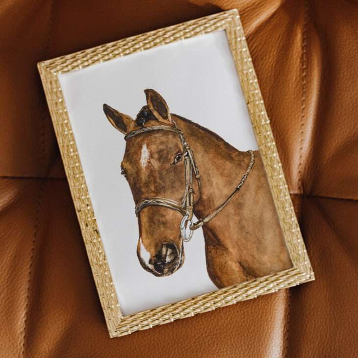 Chestnut Horse Watercolor Fine Art Giclee Print — 5x7, 8x10, or 11x14 Horse Painting