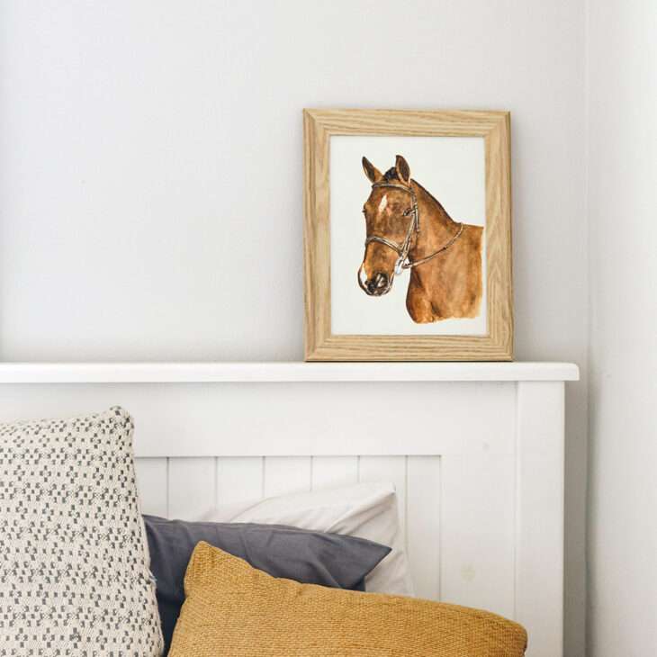 Chestnut Horse Watercolor Fine Art Giclee Print — 5x7, 8x10, or 11x14 Horse Painting