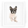 Frenchie Dog Watercolor Fine Art Giclee Print — 5x7 or 8x10 Dog Painting
