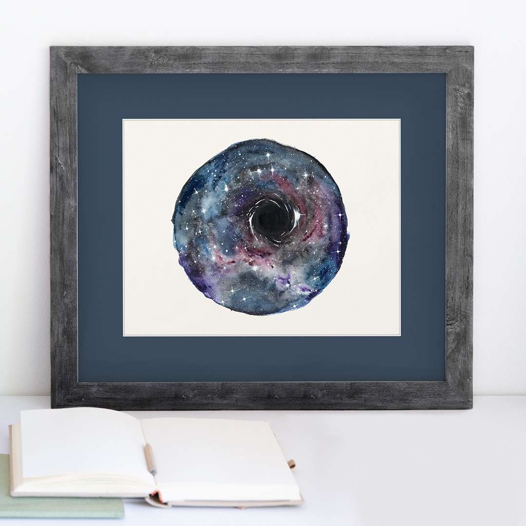 Starry Sky Watercolor Fine Art Giclee Print — 5x7, 8x10, or 11x14 Space Painting
