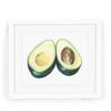 Avocado Halves Watercolor Fine Art Giclee Print — 5x7, 8x10, or 11x14 Kitchen Art