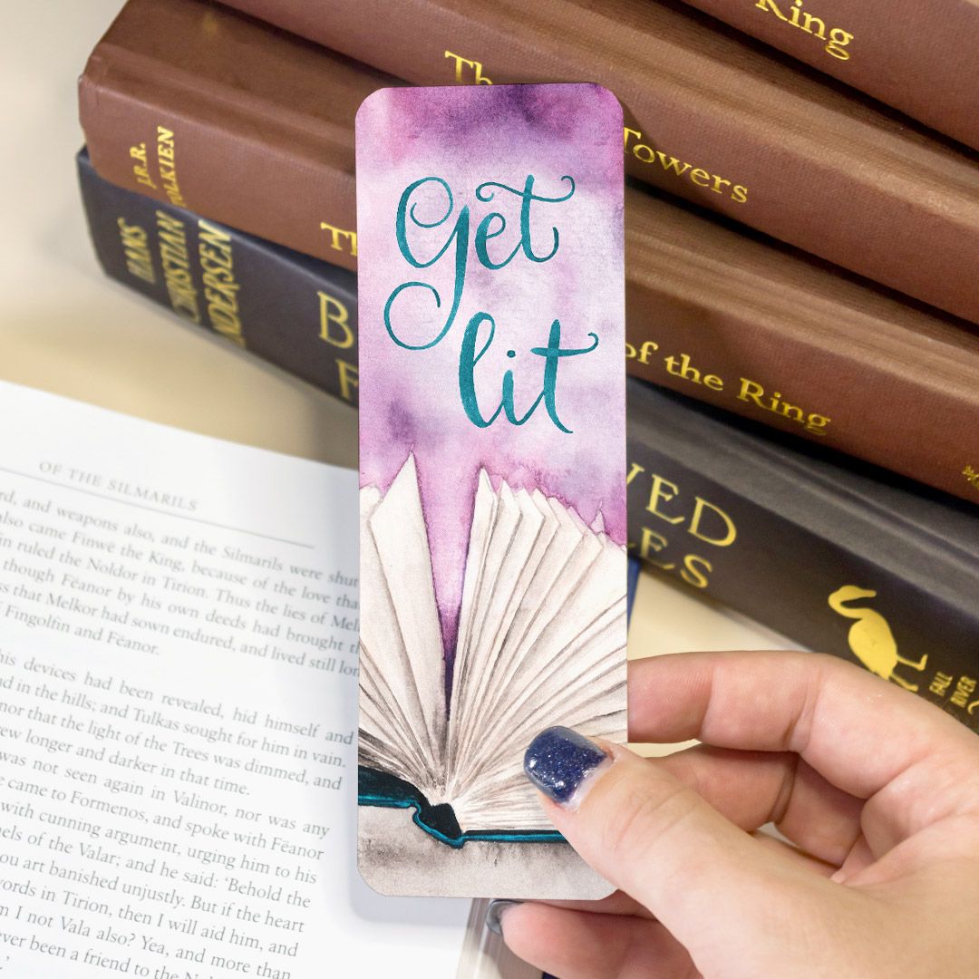 Get Lit Bookmark — Bookish Pun Bookmark on Recycled Paper