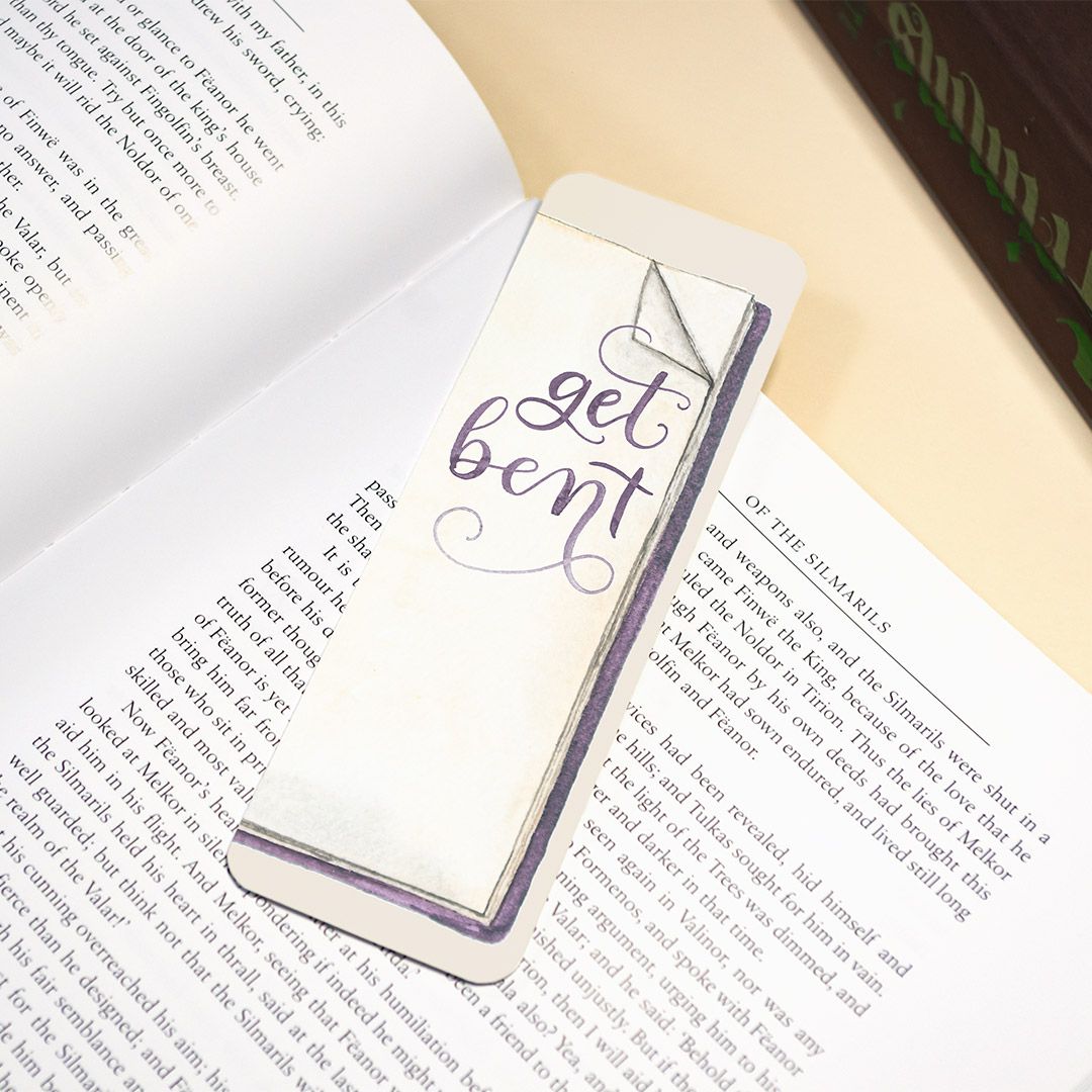 Get Bent Bookmark — Dogear Page Bookmark on Recycled Paper