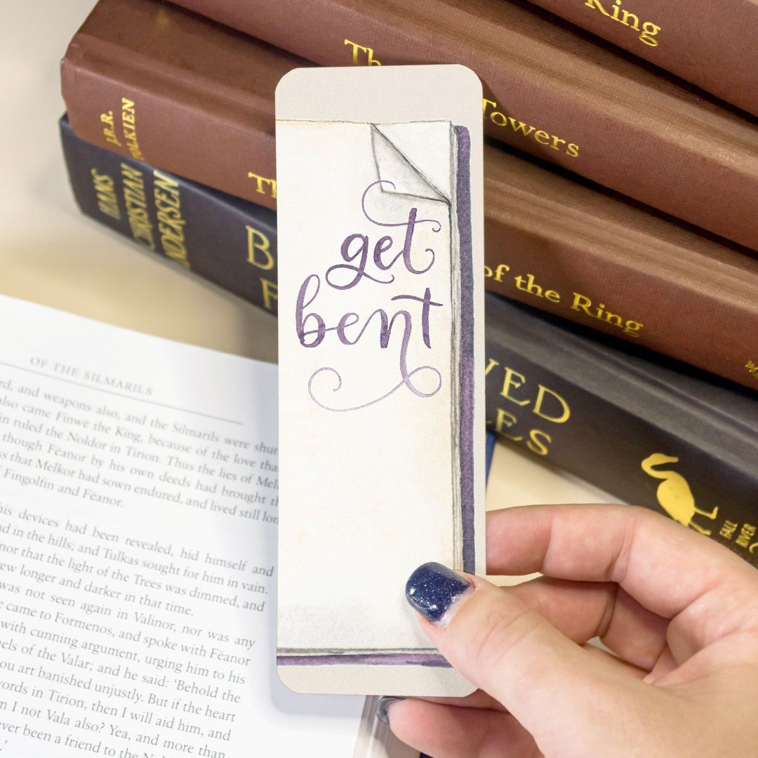 Get Bent Bookmark — Dogear Page Bookmark on Recycled Paper