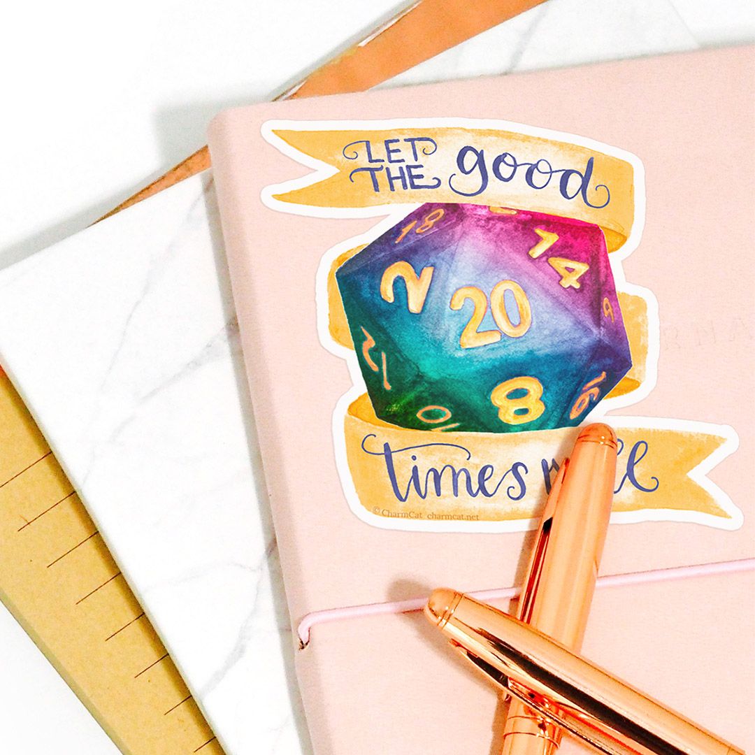 Let the Good Times Roll 3 Inch Eco Friendly Sticker — Dungeon Master Sticker