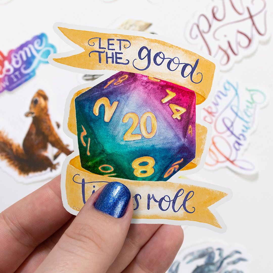 Let the Good Times Roll 3 Inch Eco Friendly Sticker — Dungeon Master Sticker