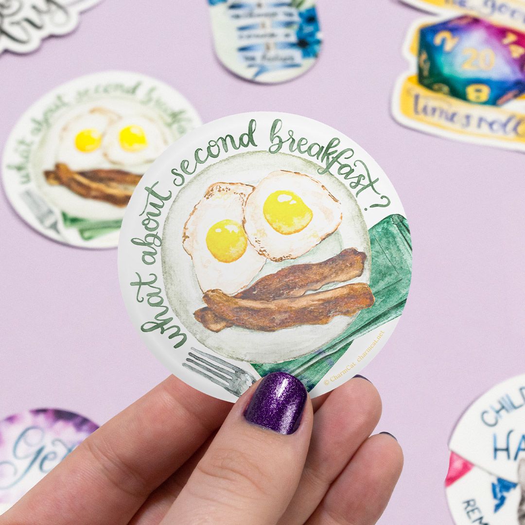 Second Breakfast 3 Inch Eco Friendly Sticker — Funny LOTR Sticker