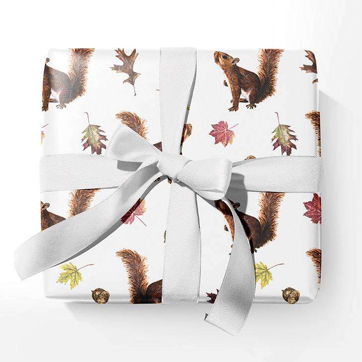 Squirrels Gift Wrap Sheet, 20x29 — Animal Heavy Duty Wrapping Paper