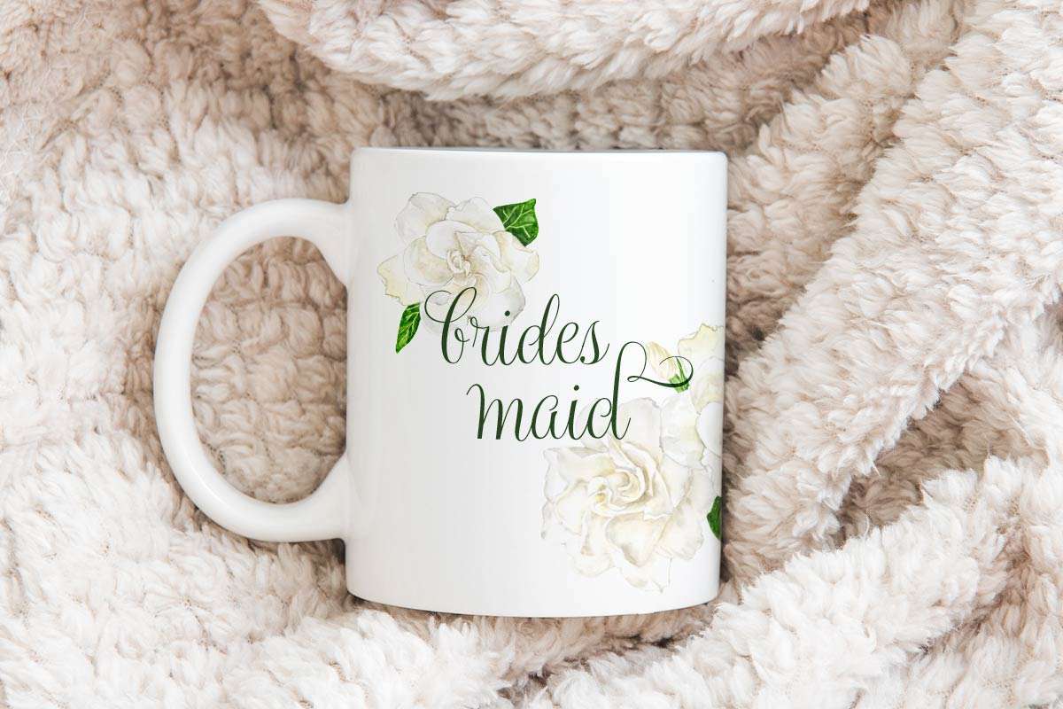 August Beauty Gardenia Watercolor Floral Graphics Bundle