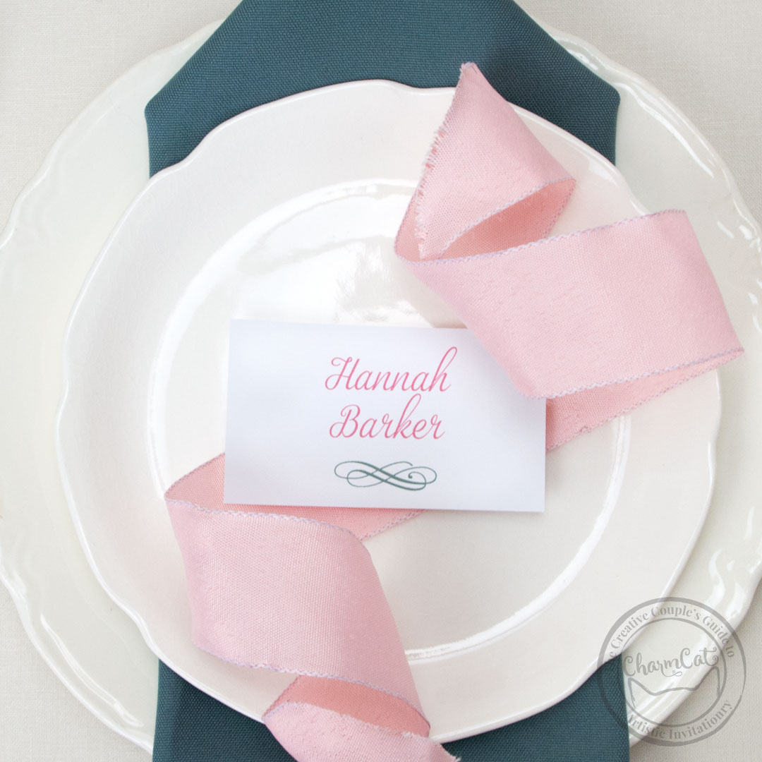 A simple, versatile card for place settings. Any color or font!